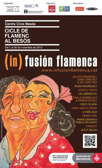 Cartel (in)fusión flamenca 2013. Centre Cívic del Besòs, Barcelona