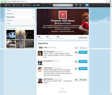 Tamara Rojo seguidora num 2 blog