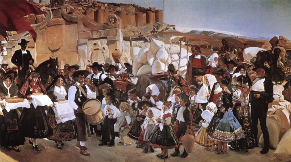 Joaquin Sorolla Bastida-Vision deEspaña-La fiesta del pan Castilla 1913